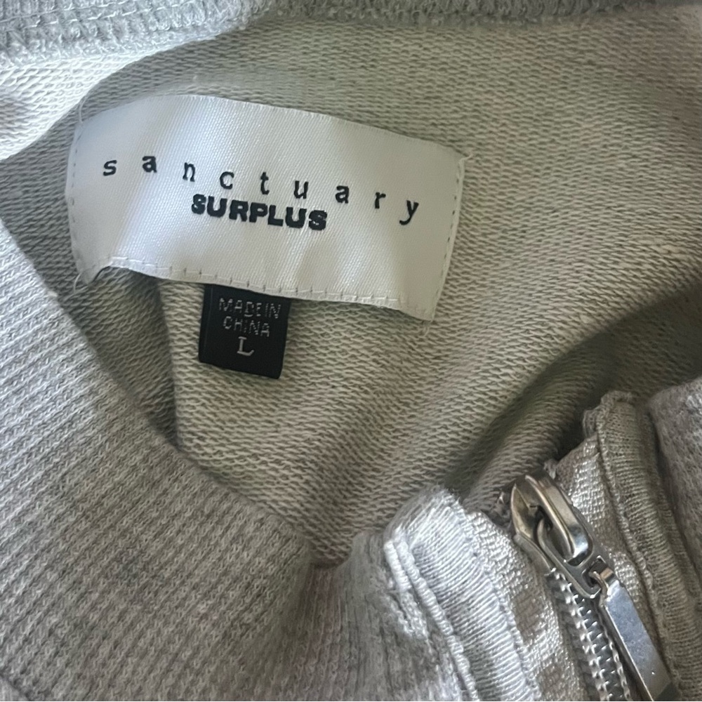 Sanctuary Light Gray Ruffle Zip-Up Jacket - Picture 5 of 6